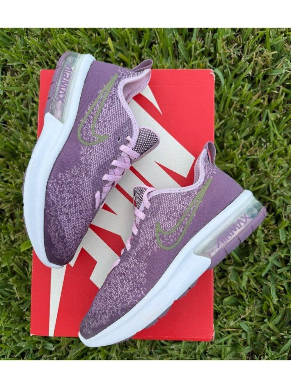 5Y | 6.5 WOMEN'S NIKE AIR MAX SEQUENT 4 PURPLE / WHITE AQ2245-501 SNEAKERS